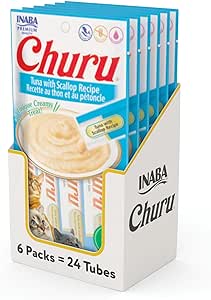 Churu para Gato Premio Atún y Vieira - Caja con 6 Bolsas Churu para Gato Premio Atún y Vieira - Caja con 6 Bolsas